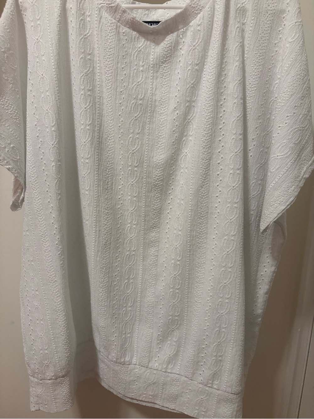 BloomChic White Textured Women's Blouse